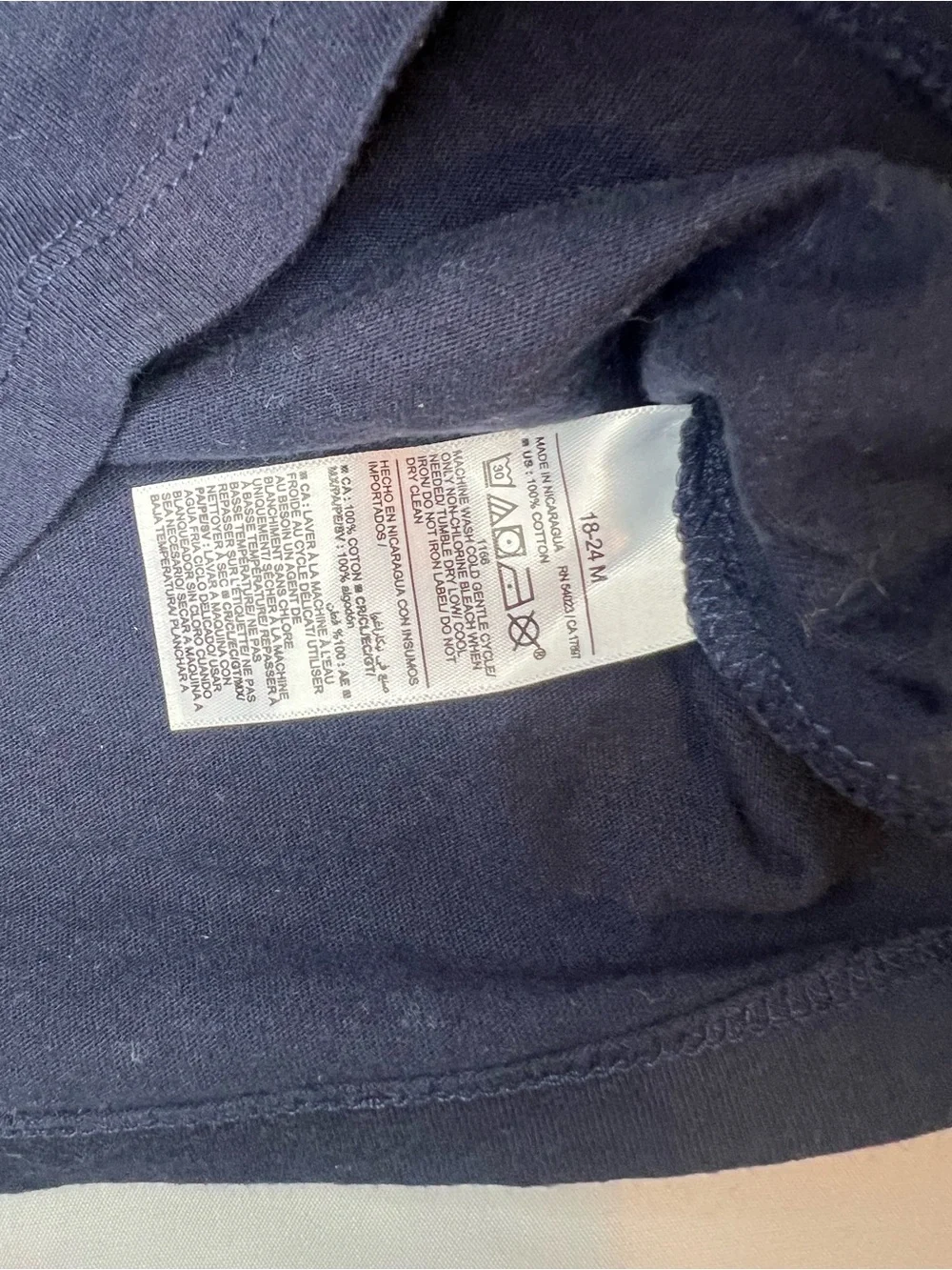 Old Navy Short-Sleeve Basic Tee Pack — Black, Navy & Gray Size 18-24 Months